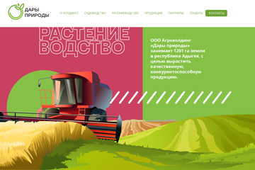 Разработка сайта компании "Дары природы"