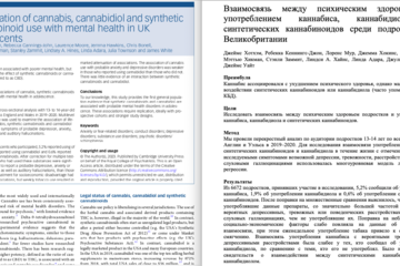 Перевод клинического исследования на тему влияния употребления каннабиса и КБД на психическое здоровье подростков