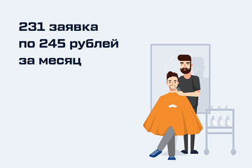 231 заявка по 245 ₽ за месяц