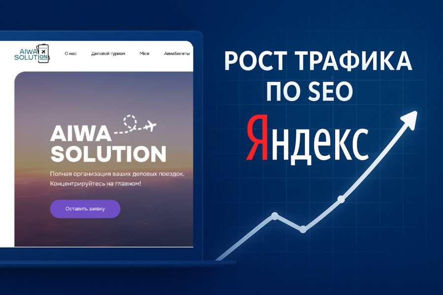 SEO продвижение сайта AIWA SOLUTION агентство делового туризма.