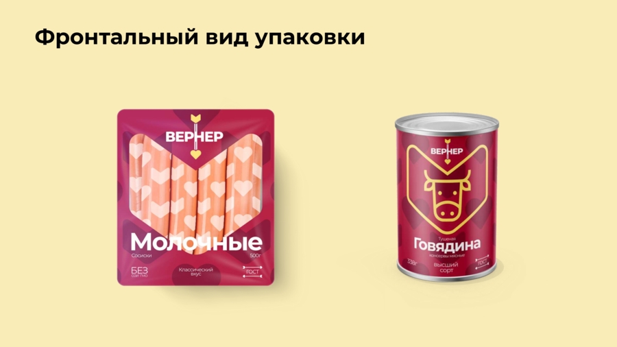 ребрендинг упаковки бренда "вернер"