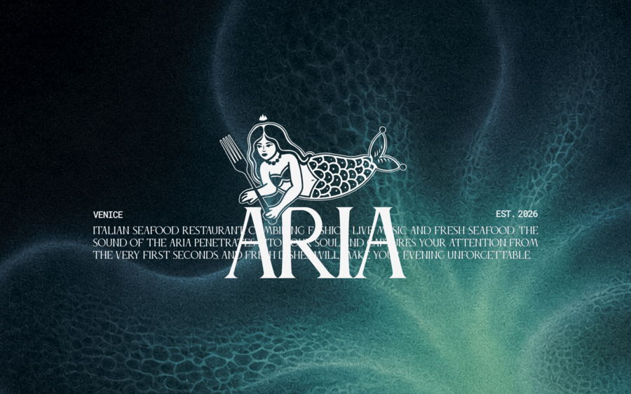 ARIA | Айдентика для итальянского ресторана с морской кухней