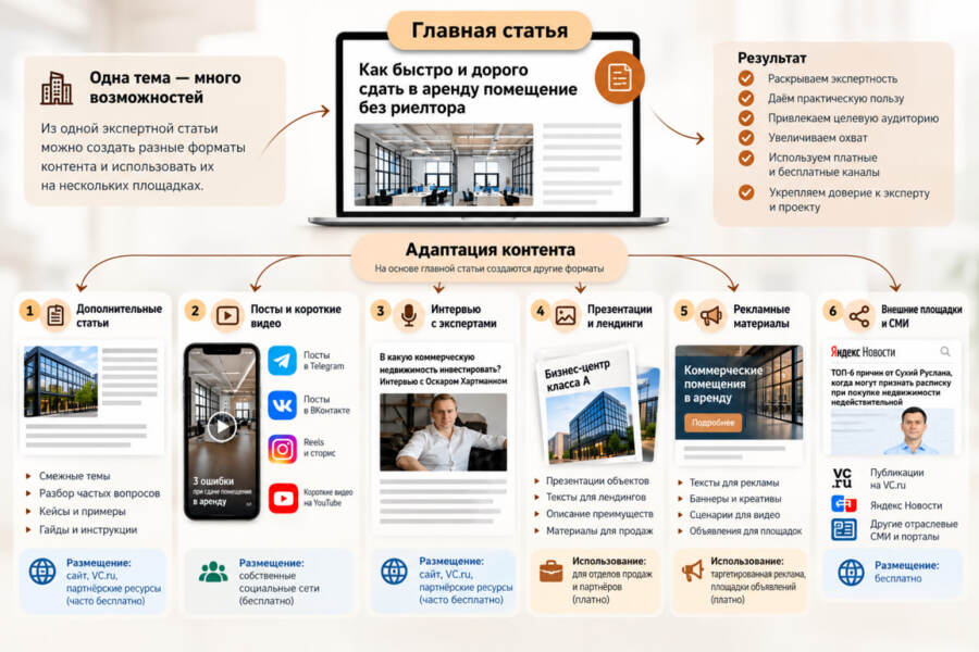 Контент как инструмент продвижения недвижимости: от статьи до внешних публикаций
