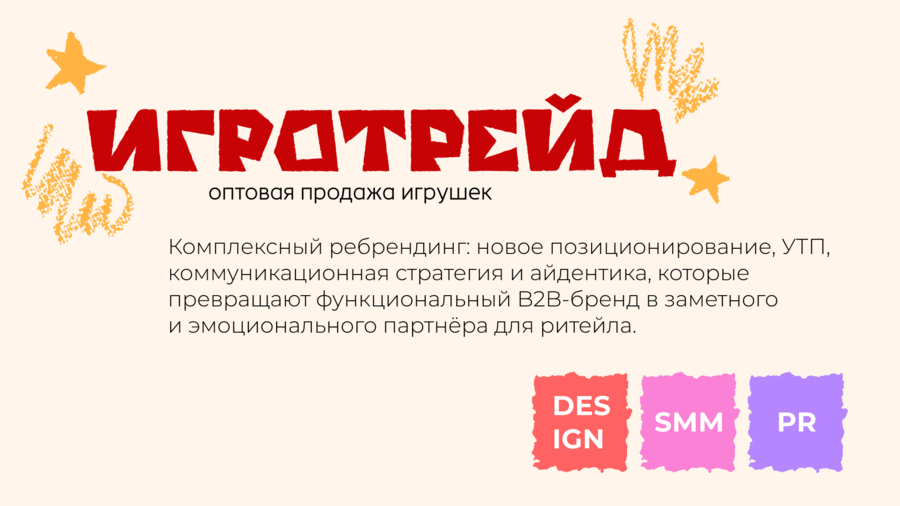 ТД "Игротрейд": комплексный ребрендинг. Из функционального B2B-бренда в заметного и эмоционального партнера для ритейла